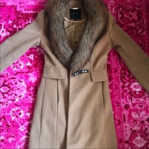 Faux Fur Collar Coat